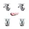 Service Caster 4 Inch Semi Steel Caster Set with Ball Bearings 2 Brakes 2 Rigid SCC-TTL30S420-SSB-2-R-2 - alternate 7